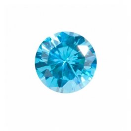 8mm Round Blue Topaz CZ - Pack of 1