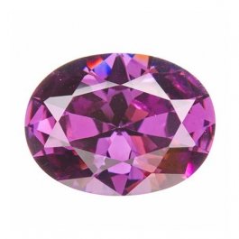 16X12mm Oval Light Amethyst CZ - Pack of 1