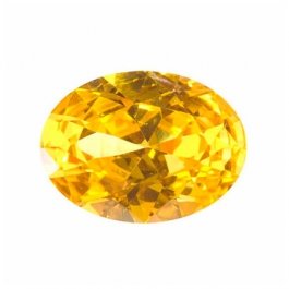 18X13mm Oval Yellow CZ - Pack of 1