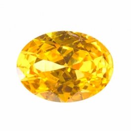 20X15mm Oval Yellow CZ - Pack of 1