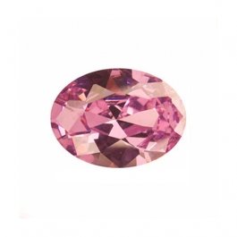 8x6mm Oval Pink Rose CZ - Pack of 1