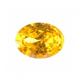 8X6mm Oval Yellow CZ - Pack of 1