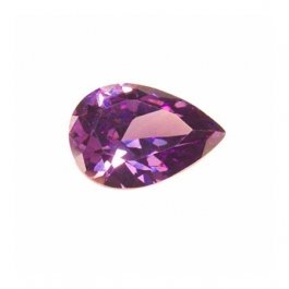 12x8mm Pear Light Amethyst CZ - Pack of 1