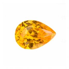 12x8mm Pear Golden Yellow CZ - Pack of 1