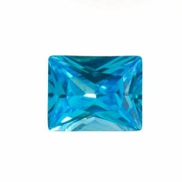 10X8mm Rectangle Blue CZ - Pack of 1