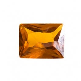 10X8mm Rectangle Citrine CZ - Pack of 1