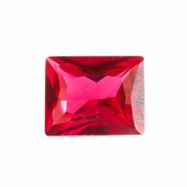 10X8mm Rectangle Ruby Corundum - Pack of 1