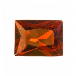 16x12mm Rectangle Garnet CZ  - Pack of 1