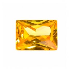 16X12mm Rectangle Golden Yellow CZ - Pack of 1