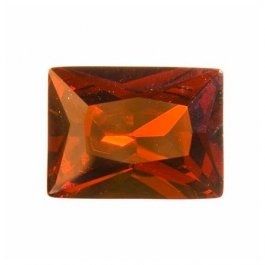 18x13mm Rectangle Garnet CZ  - Pack of 1