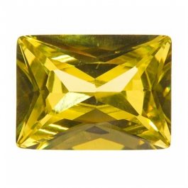 18X13mm Rectangle Peridot CZ - Pack of 1