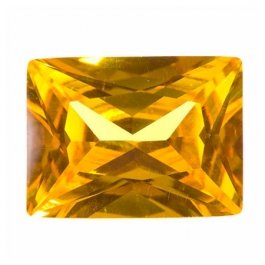 18X13mm Rectangle Yellow CZ - Pack of 1