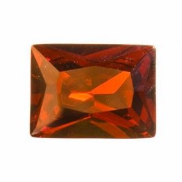 20X15mm Rectangle Garnet CZ  - Pack of 1