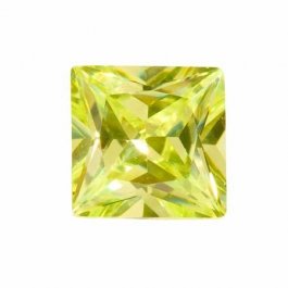 10mm Square Apple Green CZ - Pack of 1