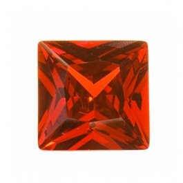 10mm Square Garnet CZ  - Pack of 1