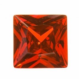 18mm Square Garnet CZ  - Pack of 1