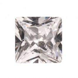 18mm Square White CZ - Pack of 1