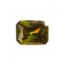 10X8mm Octagon Olive CZ - Pack of 1