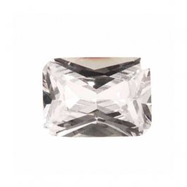 10X8mm Octagon White CZ - Pack of 1