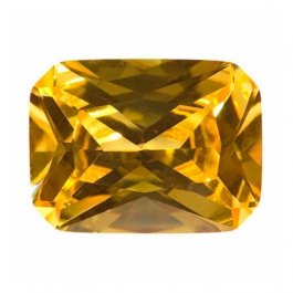 16X12mm Octagon Yellow CZ - Pack of 1