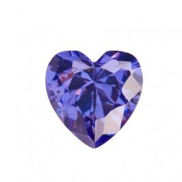 8X8mm Heart Tanzanite CZ - Pack of 1