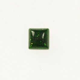 Green Goldstone 6mm Square Cabochon - Pack of 2